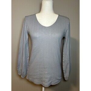 Kate Quinn Womens Medium V-Neck Long Sleeve Bamboo Viscose Top Shirt